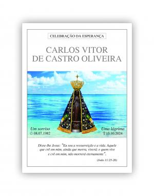 Livro Missa de Sétimo Dia Capa papel couchê brilho 150g, impressão policromia. Parte interna com 8 páginas, em papel off-set 75g, impressão 1x1. 14x21 cm (dobrado)   Corte reto. 
